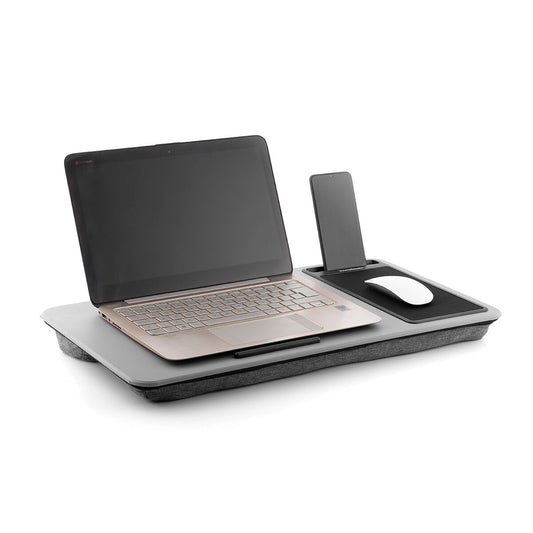 Portable XL Laptop Desk with Cushion, Mousepad & Phone Holder